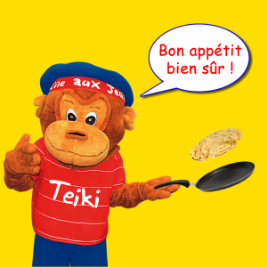 Teiki fait des crêpes à l'ile aux jeux